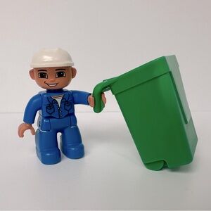Lego Duplo Garbage‎ Man & Bin HTF